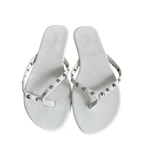 Toast! White Studded Sandals - Size 10